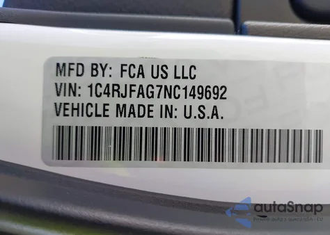 2022 Jeep Grand Cherokee Wk Laredo X 4X4 из США, поврежденный, VIN 1C4RJFAG7NC149692